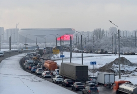 Вечер понедельника ознаменовался непогодой и пробками в Омске