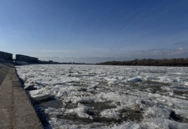 В Омске начался основной ледоход: Иртыш освобождается ото льда